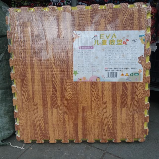 [Siêu sale] Set 6 miếng xốp ghép sàn giả gỗ 60cmx60cm, độ dày 1cm, thích hợp gia đình có trẻ nhỏ, tiện lợi, dễ vệ sinh