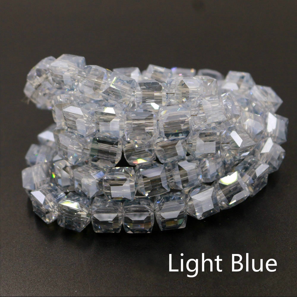 Set 95 Hạt Pha Lê Vuông 8mm Làm Trang Sức Thủ Công