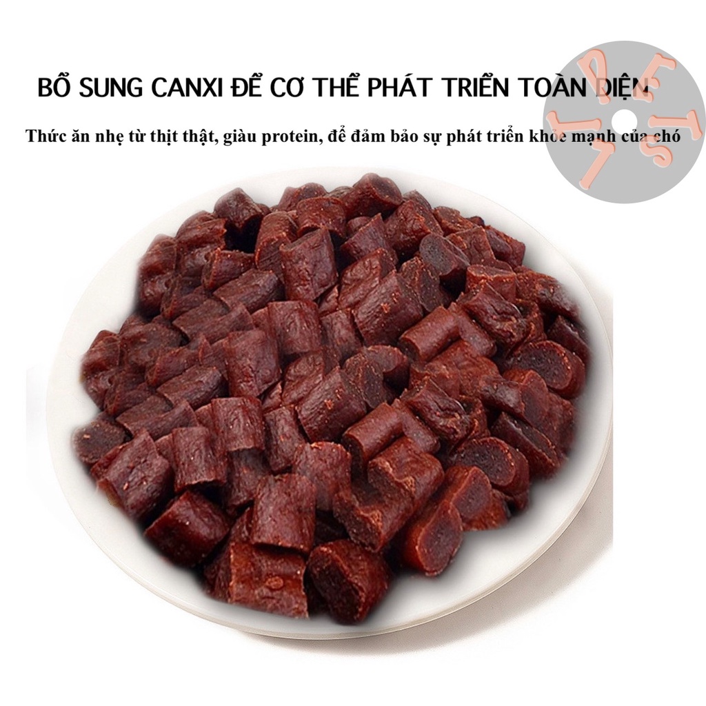 Thịt bò,gà,vịt tươi sấy khô Dog snacks- bánh thưởng cho cún cưng gói 400g