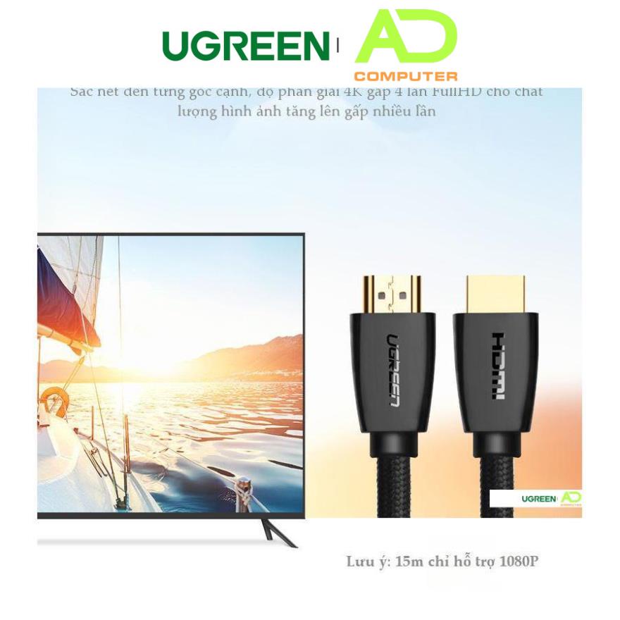 Cáp HDMI 2.0 hỗ trợ 3D, 4K độ dài từ 10-15m UGREEN HD118