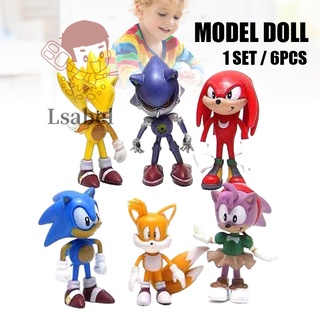 Set 6 mô hình nhím sonic hoạt hình độc đáo đáng yêu