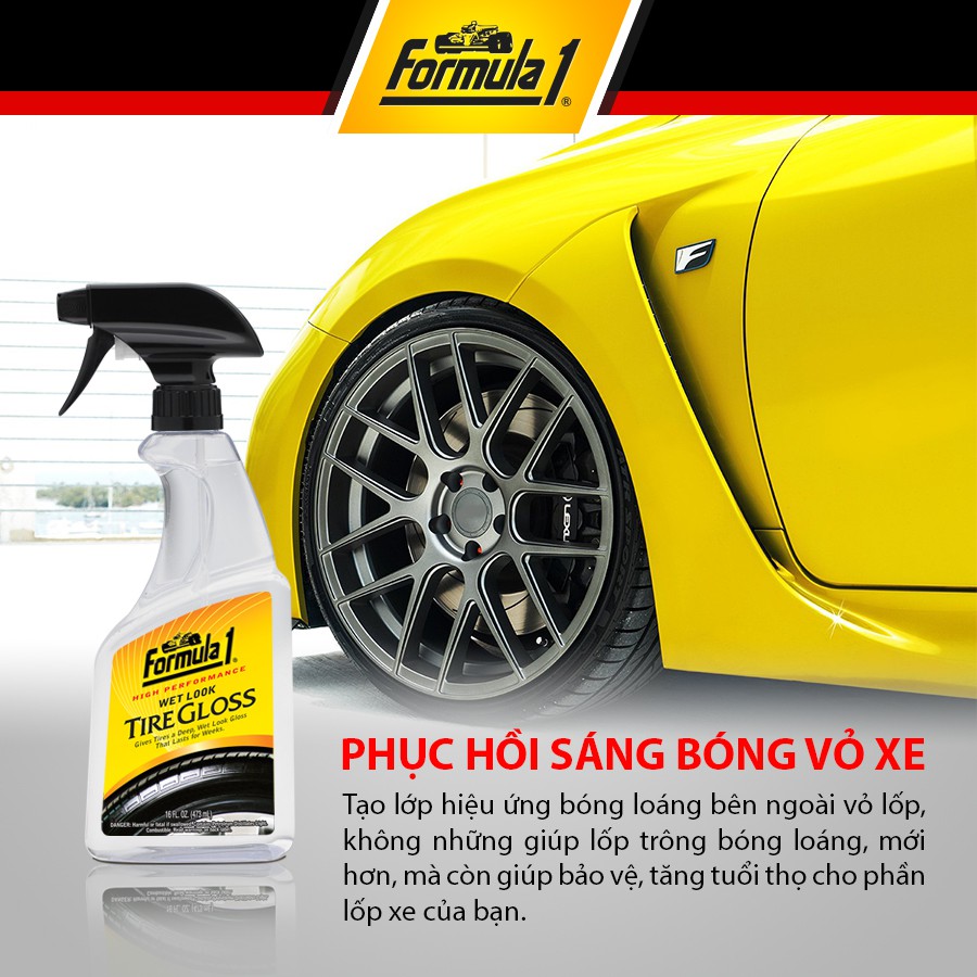 [Mã BMBAU50 giảm 10% đơn 99k] Phục Hồi Sáng Bóng Vỏ Xe Dạng Xịt FORMULA 1 615266 473ml Nhập Khẩu Chính Hãng