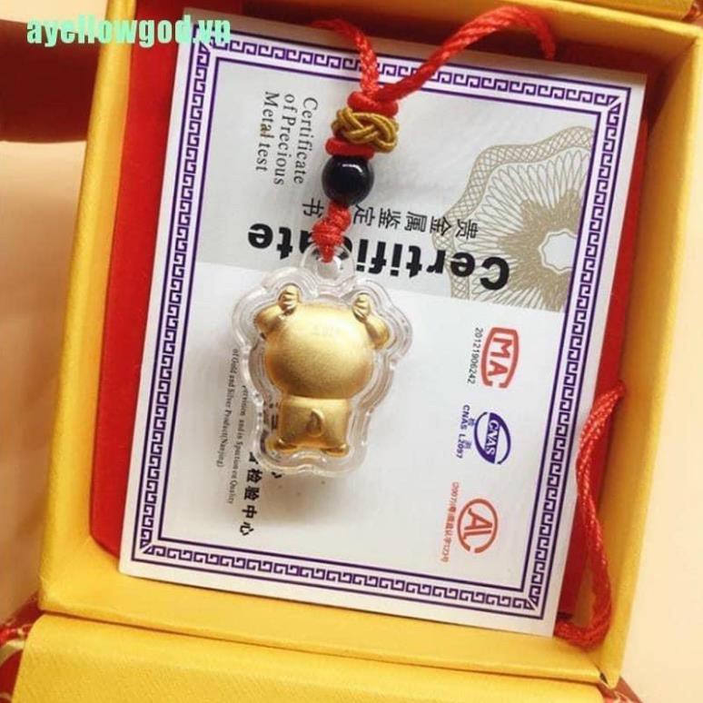 [Sẵn Hàng Giao Ngay] dây đeo cổ trâu vàng may mắn