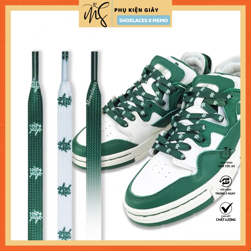 Dây Giày Custom Nike Dunk Low Disrupt 2 ‘Malachite’- Dây Giày Hoạ Tiết Màu Xanh Lá Memolaces