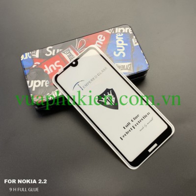 Tấm dán cường lực full màn hình 9D Nokia 2.2 Full keo Tặng keo chống hở
