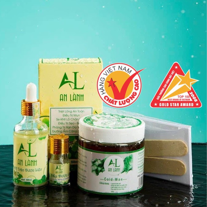 Combo Bộ SP Wax Lông Và Mỡ Trăn An Lành ( tặng kèm phụ kiện wax).