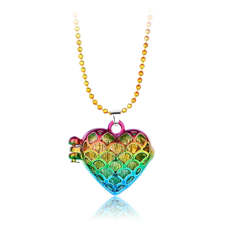 Vòng cổ Mặt Hình Trái Tim Nhiều Màu Sắc