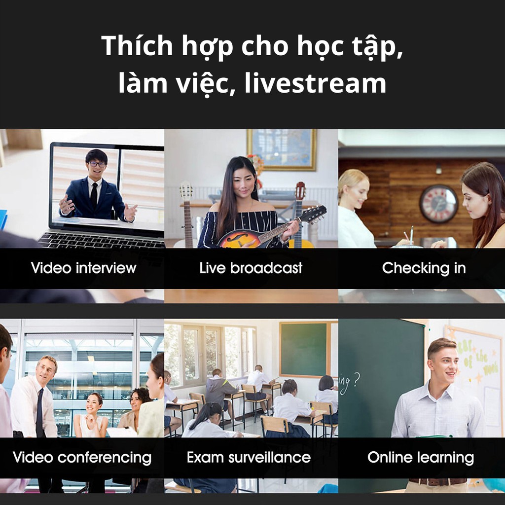 Webcam học online Xiaomi Full HD 1080p USB