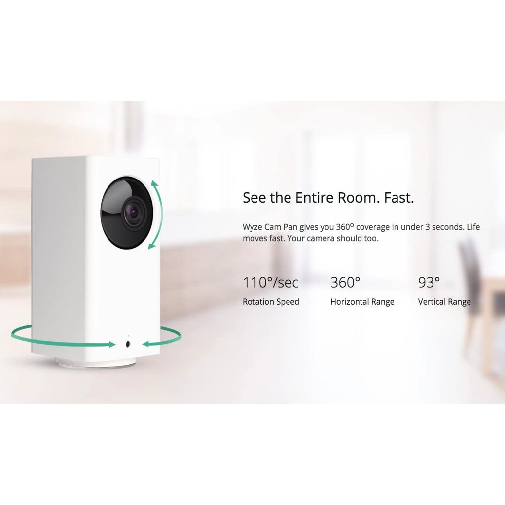 Camera Wyze Pan Cam Độ Phân Giải Full HD 1080p Xoay 360 Độ Hỗ Trợ Google Asistant & Alexa | BigBuy360 - bigbuy360.vn