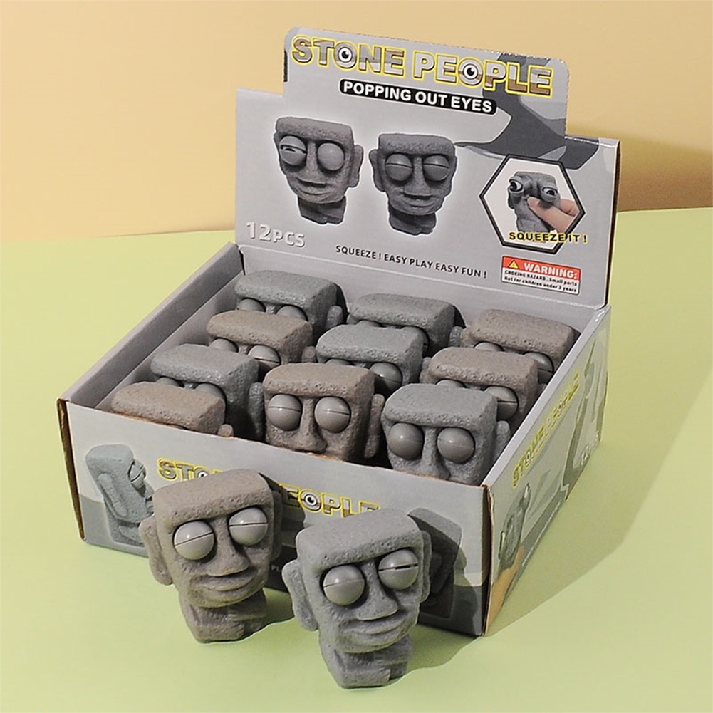 Đồ Chơi Nắn Bóp Đàn Hồi Giảm Stress Hình Búp Bê Mắt