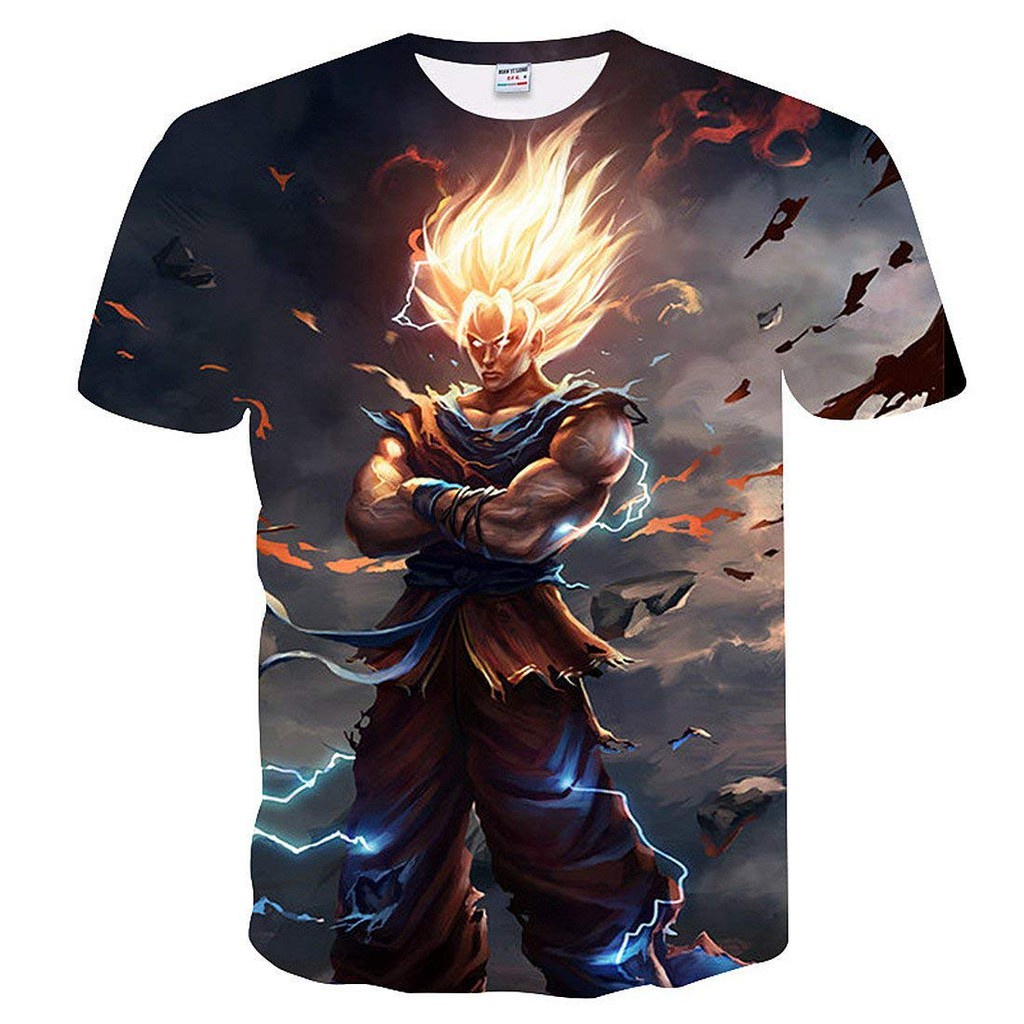 New Dragon Ball Unisex T Áo sơ mi Thời trang Nam giới Giản dị Áo phông 3D In Goku Vegeta Đàn ông Áo phông Nhanh khô Quần áo thể dục