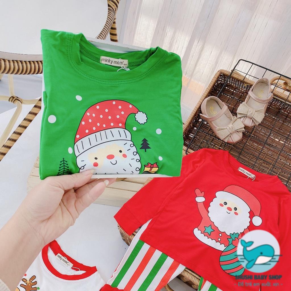 [Có sẵn] [FreeShip] [Ảnh thật] Bộ Dài Noel Thun Lạnh Mát Minky Mom Xinh Xĩu