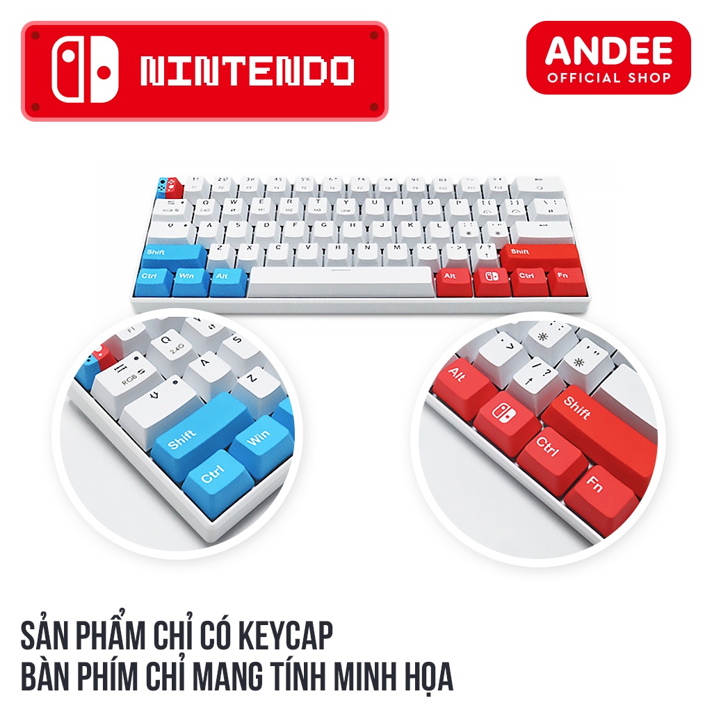 Keycap PBT in dyesub nhiều màu hoạt hình siêu dễ thương Shiba Inu - Doraemon