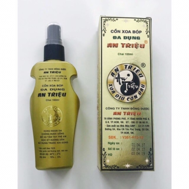  Cồn xoa bóp an triệu 60ml 100ml