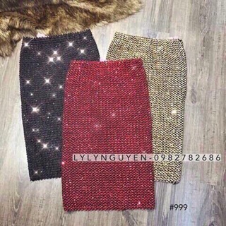 chân váy sequin nhũ lấp lánh