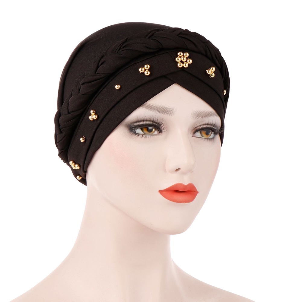 Mũ Turban Lụa Sữa Co Giãn Tốt Không Vành Thời Trang Cho Nữ