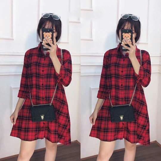 váy sơ mi kẻ ( hàng đẹp loại 1, cam kết chất lượng) | BigBuy360 - bigbuy360.vn