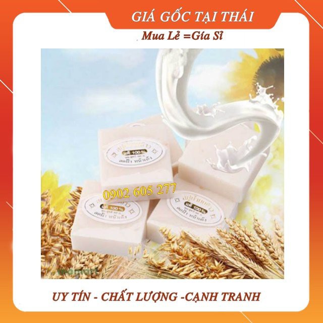 [hàng xịn] XÀ PHÒNG TRẮNG DA CÁM GẠO THÁI LAN RICE MILK SOAP THÁI LAN