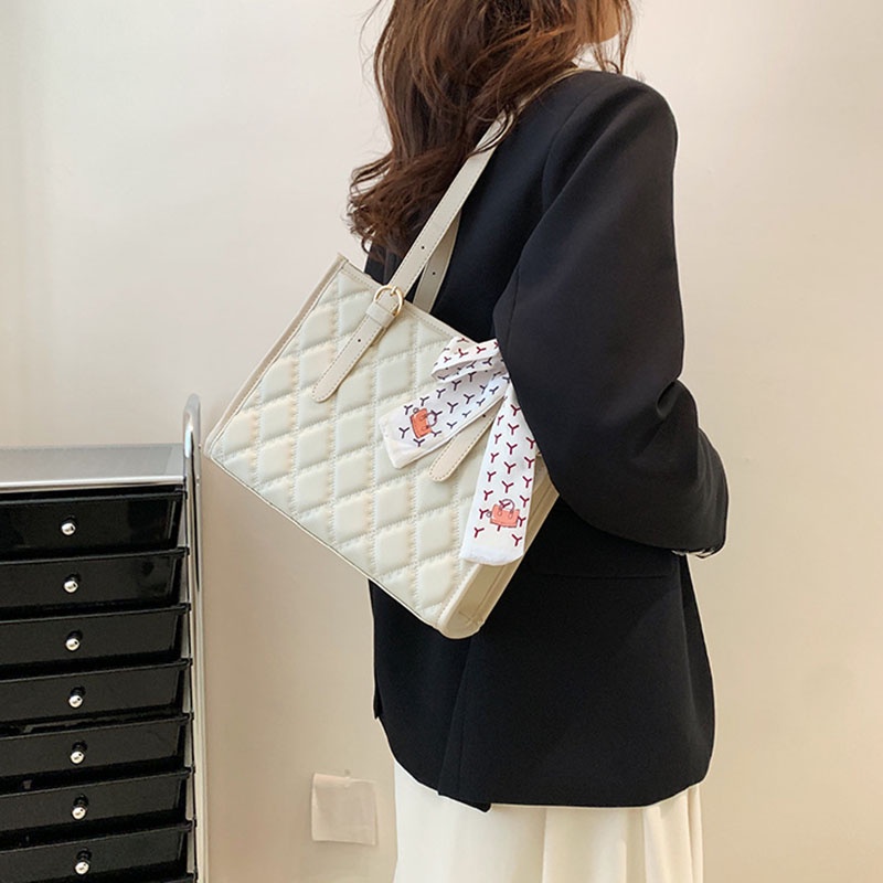 Túi đeo vai IELGY cỡ lớn họa tiết hình thoi thời trang mùa hè cho nữ