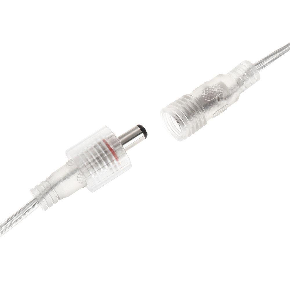 1 Cặp Giắc Nối Trong Suốt 20cm DC 5.5X2.1Mm