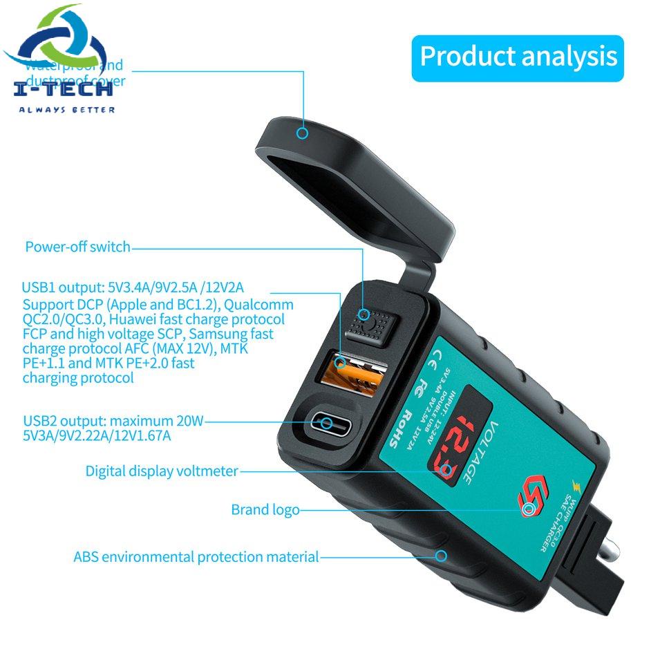 ⚡Khuyến mại⚡Square Car Charger Single USB Fast Charge + PD Fast Charge Charger ZH-1422B1 | BigBuy360 - bigbuy360.vn