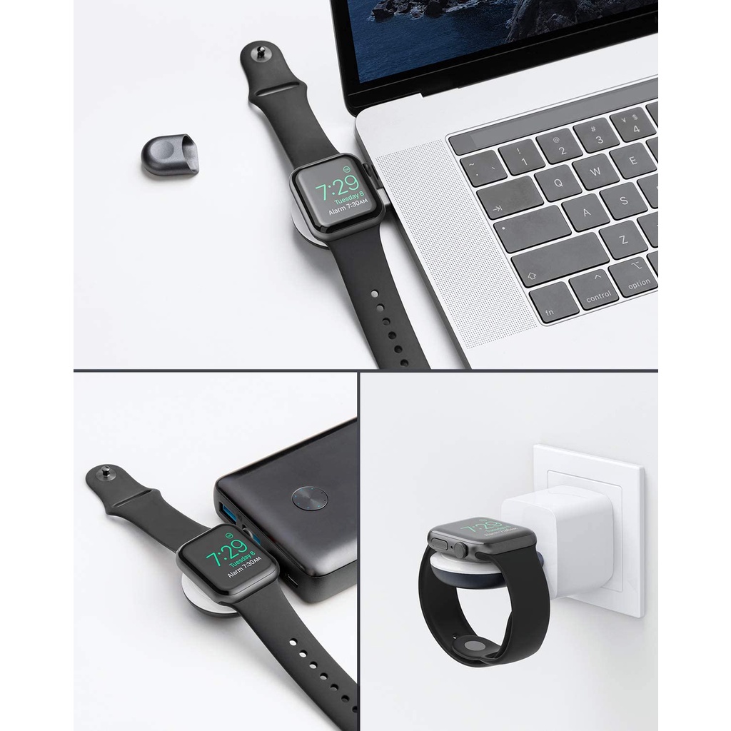 Cáp / Dock sạc nhanh Anker A8802, A8804 dành cho đồng hồ thông minh AW với đầu cắm USB-C, Bảo hành 6 tháng