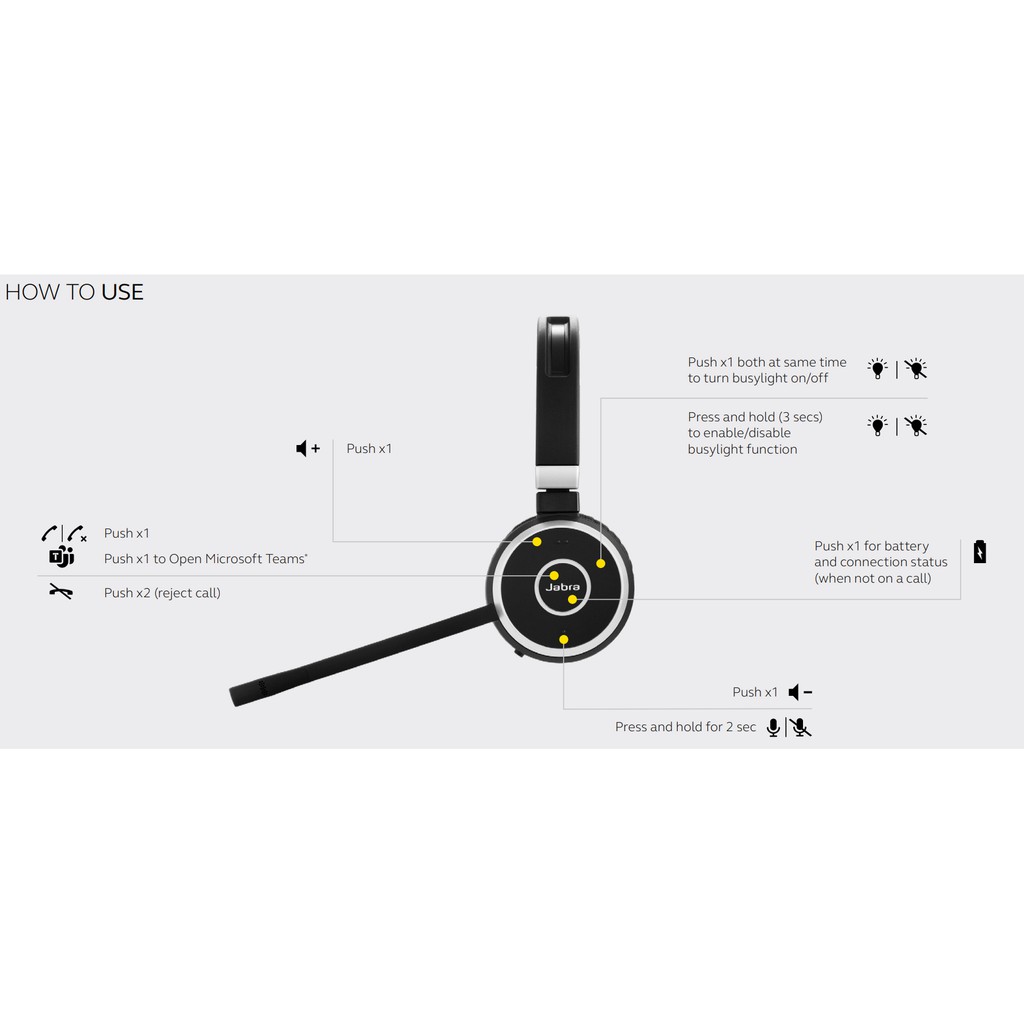 Tai nghe Jabra Evolve 65 MS Stereo