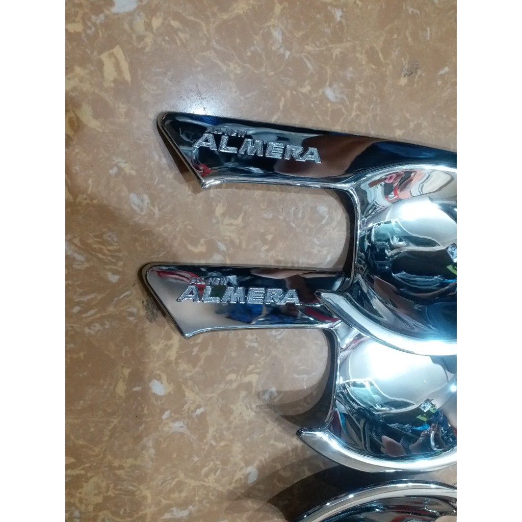 Bộ ốp hõm Cửa mạ crom cao cấp xe Nissan Almera dùng chung các đời xe