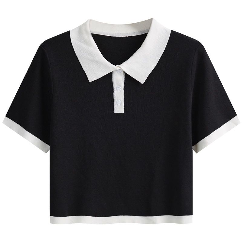 Áo polo Tay Ngắn Hở Vai Dáng Rộng Thời Trang Mùa Hè Hàng Mới Dành Cho Bạn Nữ 2022