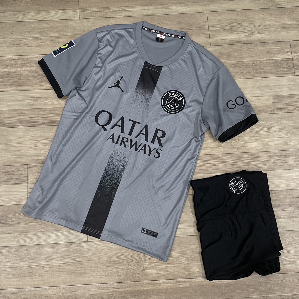 Bộ quần áo đá banh PSG Xám 2023 JP FLG