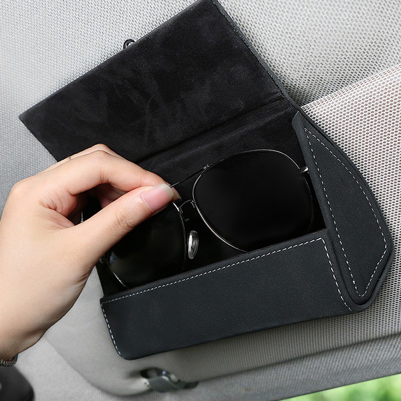 Hộp đựng mắt kính/ thẻ/ vé xe SEAMETAL làm từ da phù hợp cho tất cả model xe hơi