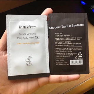 1 gói sample Mặt nạ đất set tro núi lửa Innisfree