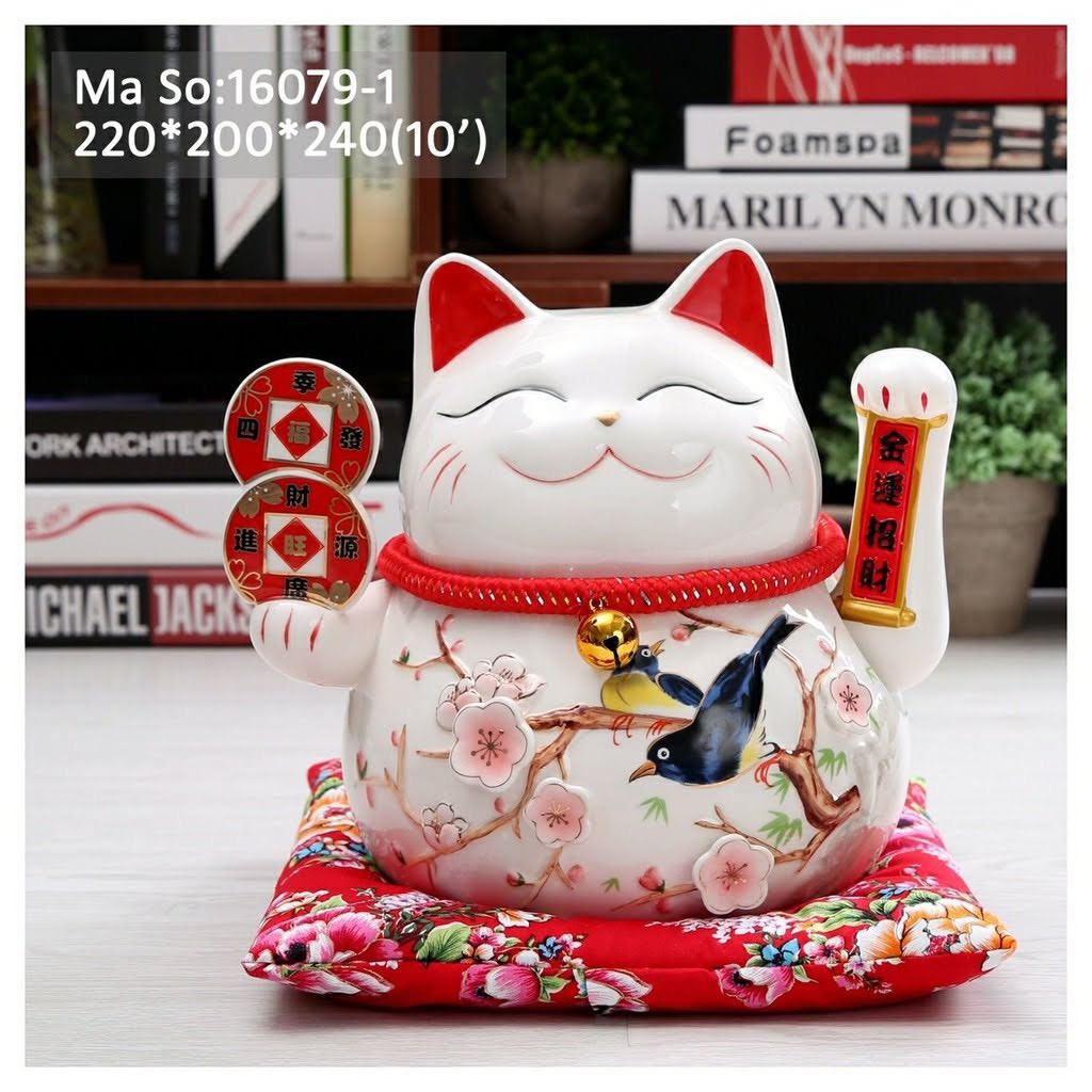 Mèo thần tài vẫy tay - cao 23cm - 24cm