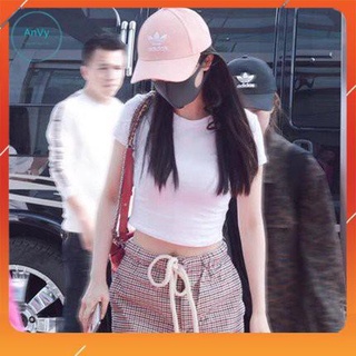 Áo croptop ,áo croptop nữ ,áo phông nữ, áo tay ngắn dáng ôm body trơn màu ĐEN | TRẮNG Ulzzang