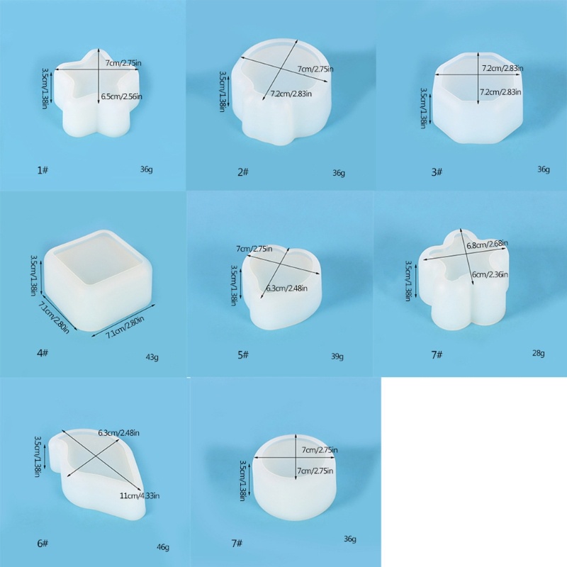 Khuôn Silicone Làm Chậu Hoa Hình Học / Ngôi Sao / Hình Học Độc Đáo Diy
