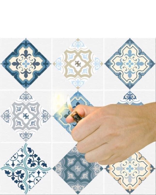 Giấy dán tường nhà bếp hình hoa văn 60cm x 3m