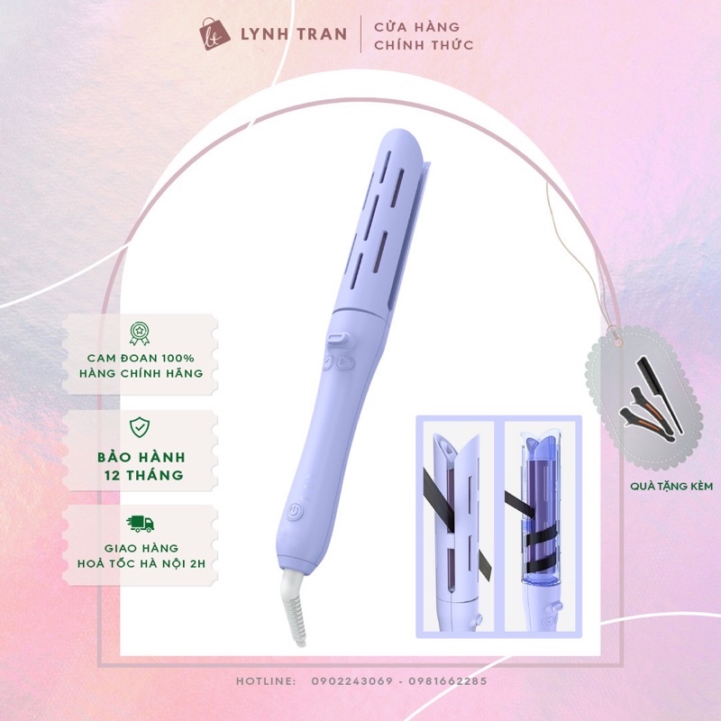 Máy uốn xoăn xoay tự động chống bỏng 32mm QCE®️