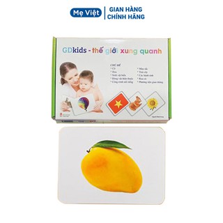 Thẻ Học Cho Bé Thông Minh Glenn Doman Chuẩn Loại To Cứng Thế Giới Xung Quanh 21x15 cm