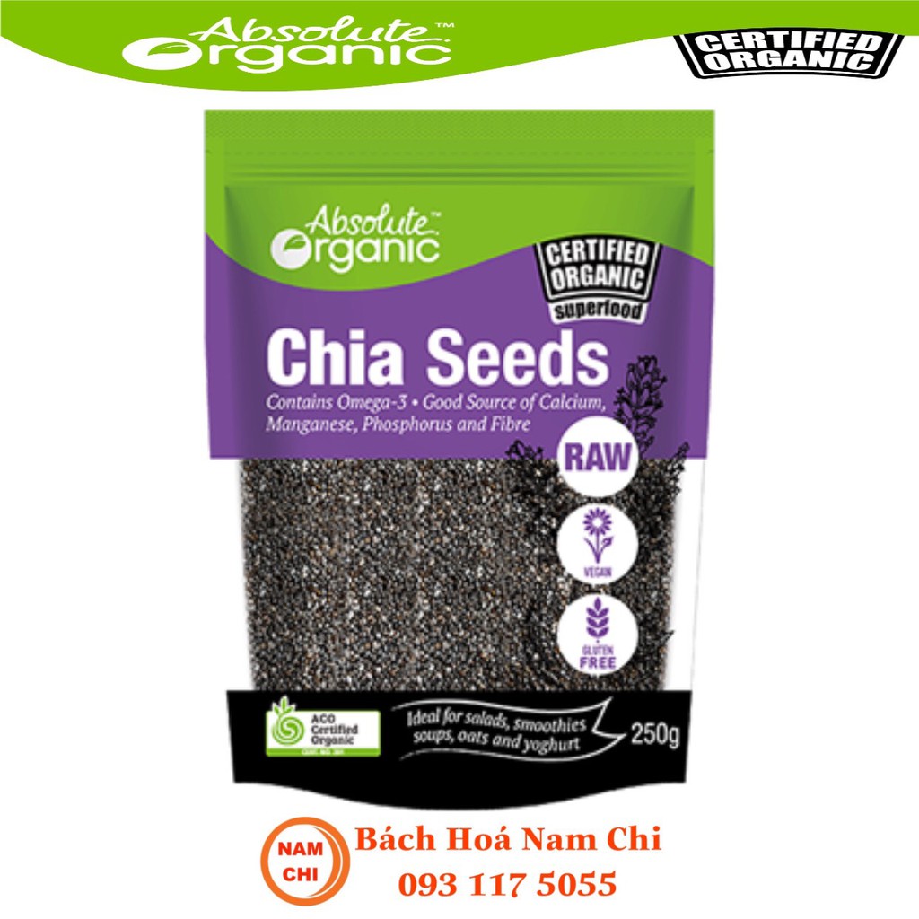 [DATE 2022 - Hạt Siêu Sạch] Hạt Chia Úc Absolute Organic 250g | BigBuy360 - bigbuy360.vn