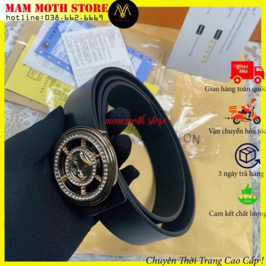 Dây lưng nam, dây nịt mặt quạ đính đá cao cấp, dây thắt lưng da bò nguyên tấm T39 shop MamMoth Store ! * Đẹp