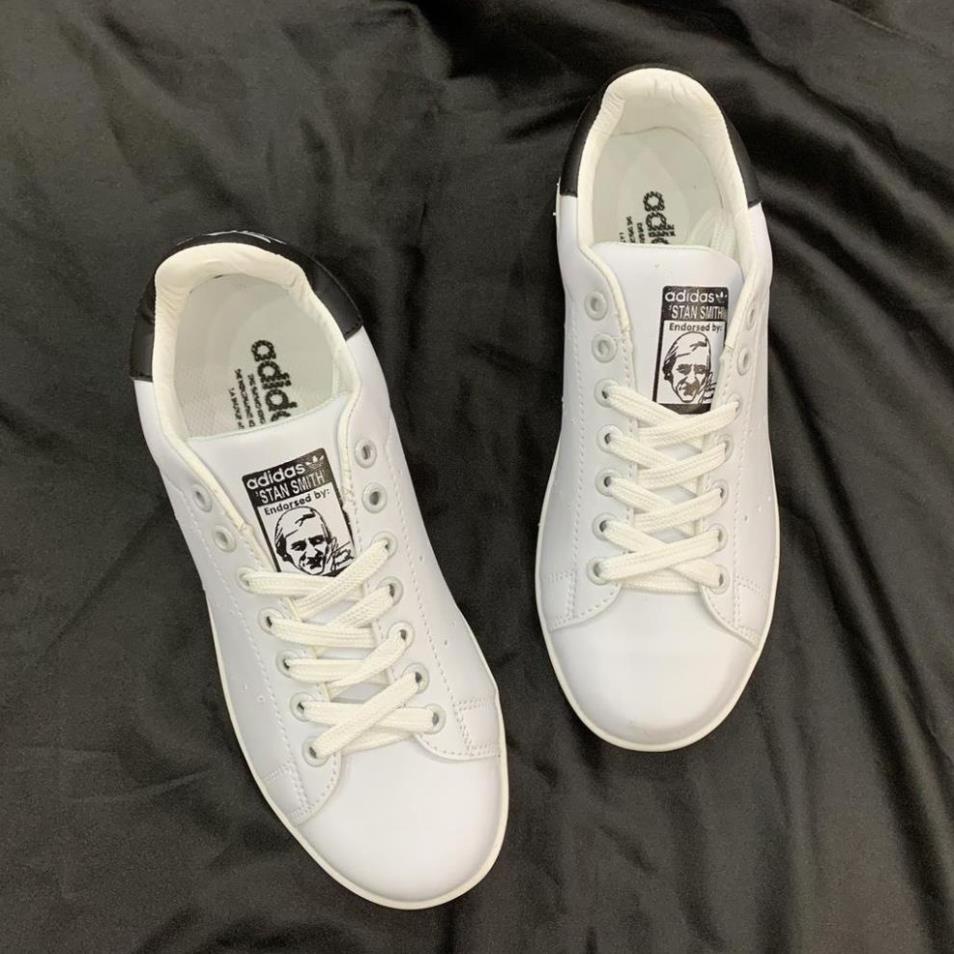 ( kéo phải xem video - giầy fullbox + giấy gói) Giầy thể thao stan smith gót đen I ; ::