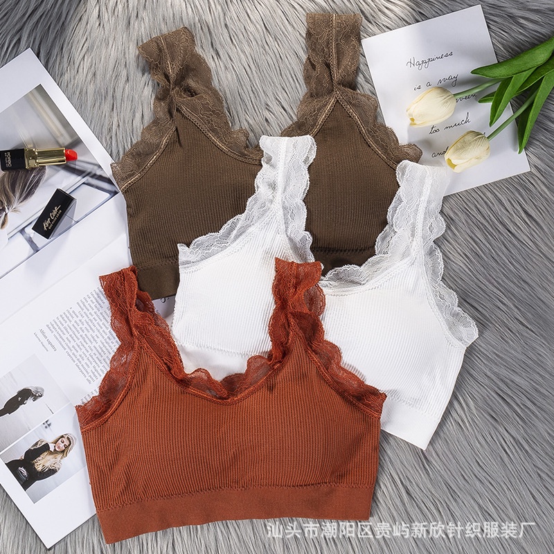 Áo Bra Bralete Ren Nữ 2 Dây Cao Cấp Có Đệm Mút Dáng Crotop sexy siêu quyến rũ co giãn  tôn Vòng 1 DK7T201