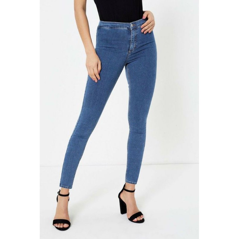 Quần jean skinny nữ lưng cao trên rốn Sneak peak-hàng xuất