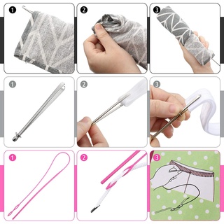 6Pieces Sewing Loop Kit,Loop Turner Hook Flexible Drawstring Threader