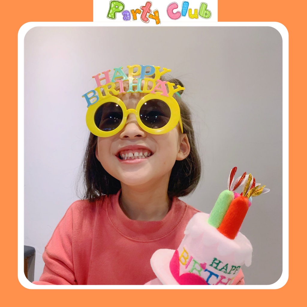 Kính mắt  chữ Happy Birthday, kính sinh nhật vui nhộn -phụ kiện trang trí sinh nhật