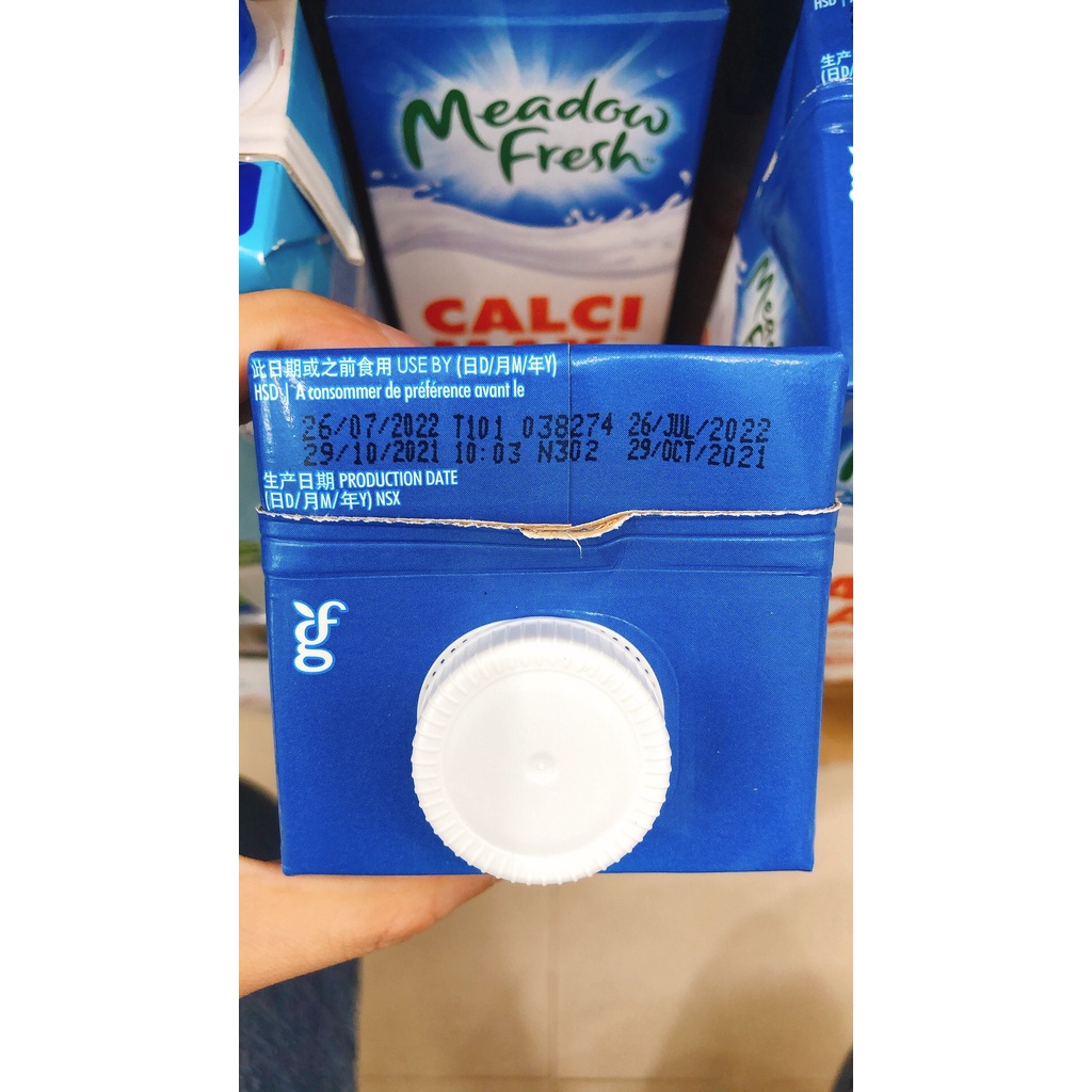 Sữa MEADOW FRESH CANXI Thùng 12 Hộp 1 Lít - Newzealand