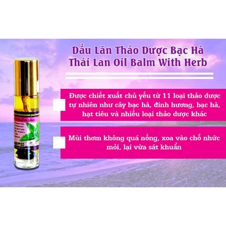01 CHAI DẦU LĂN THẢO DƯỢC 8ML 4 MÙI (HÀNG NỘI ĐỊA THÁI LAN)