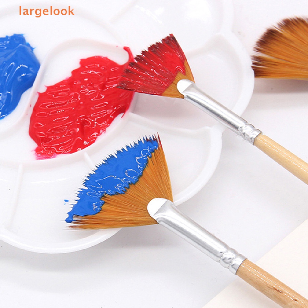 Set 5 Cọ Vẽ Hình Quạt Bằng Sợi Nylon Chuyên Dụng