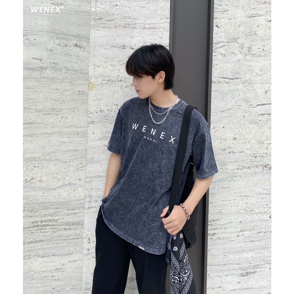 Áo Thun Tay Lỡ WENEX Phông Unisex Nam Nữ Cotton Oversize Form Rộng Local Brand Essential Hanoi