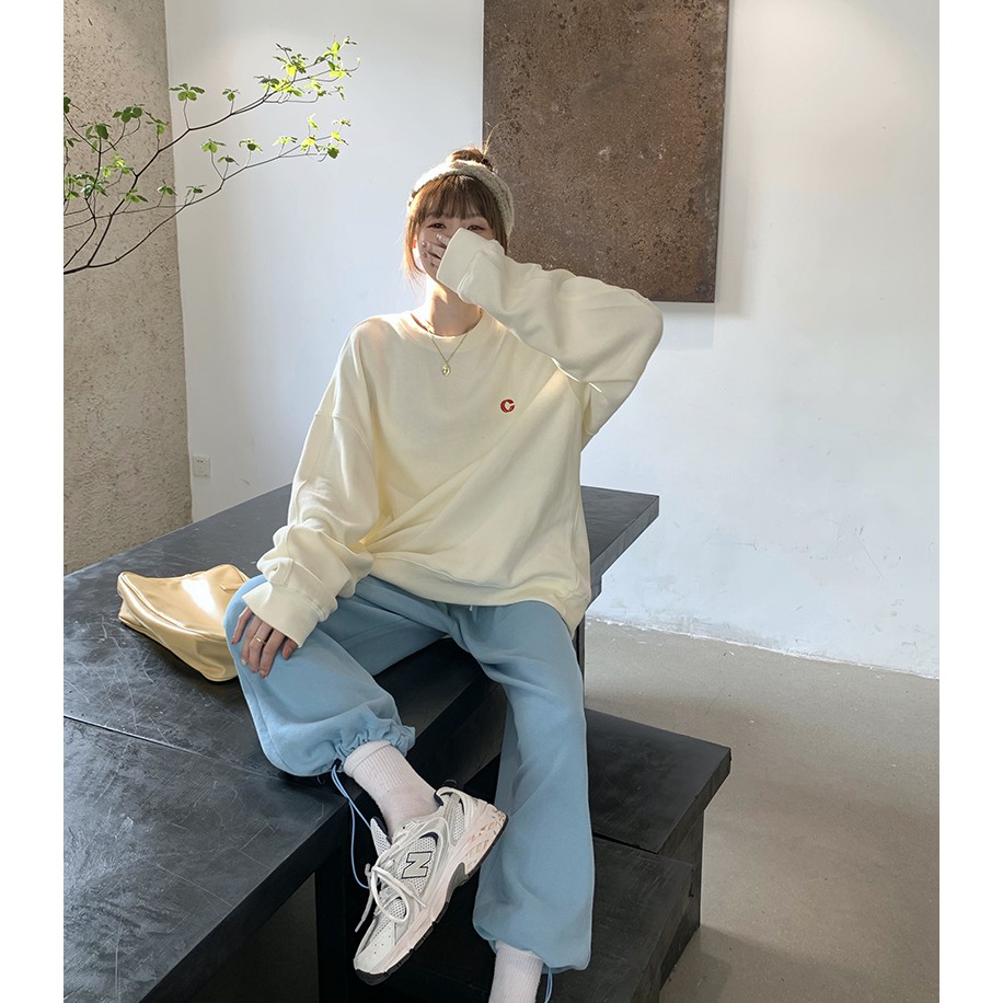 Áo sweater nữ form rộng dài oversize vải nỉ,  chất đẹp giá rẻ không xù lông order quảng châu BST  unisex  2020 | BigBuy360 - bigbuy360.vn